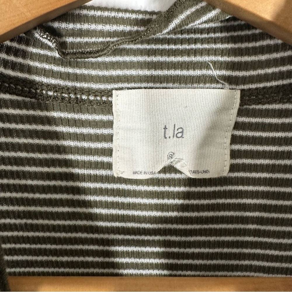 Anthropologie T.La Striped Peplum Tank Top Small - Picture 4 of 5